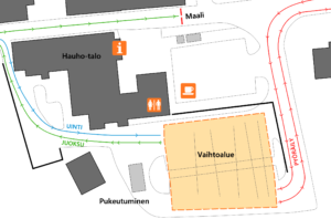 hauho Jokamiestriathlon Hauho juoksu pyörä tapahtumakeskuskartta